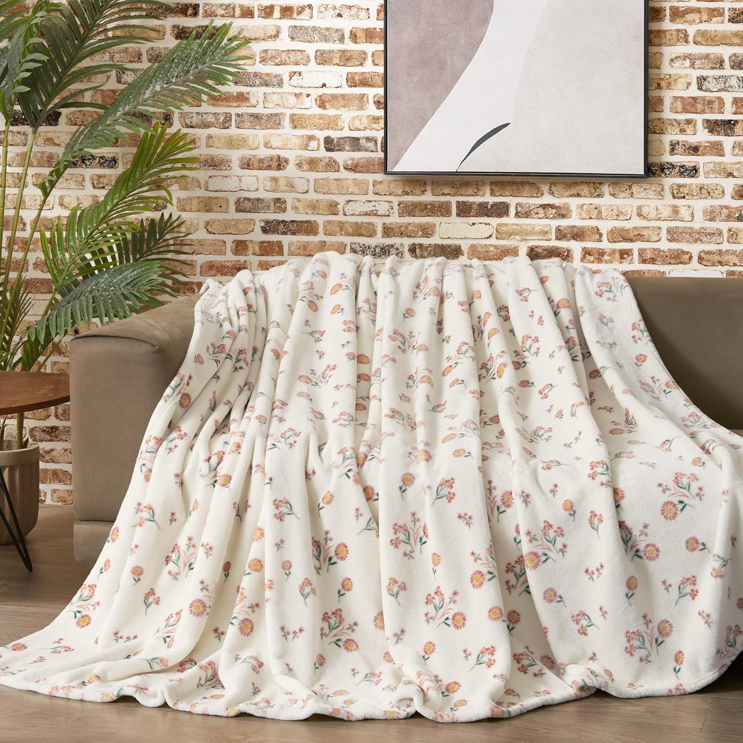 Beige Throw Pillow — 50" — Ivory