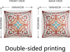 Velvet Boho Blue Throw Pillow Cover — 18" - View 2