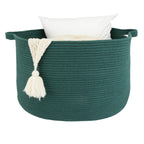Round Boho Black Throw Pillow — 22"