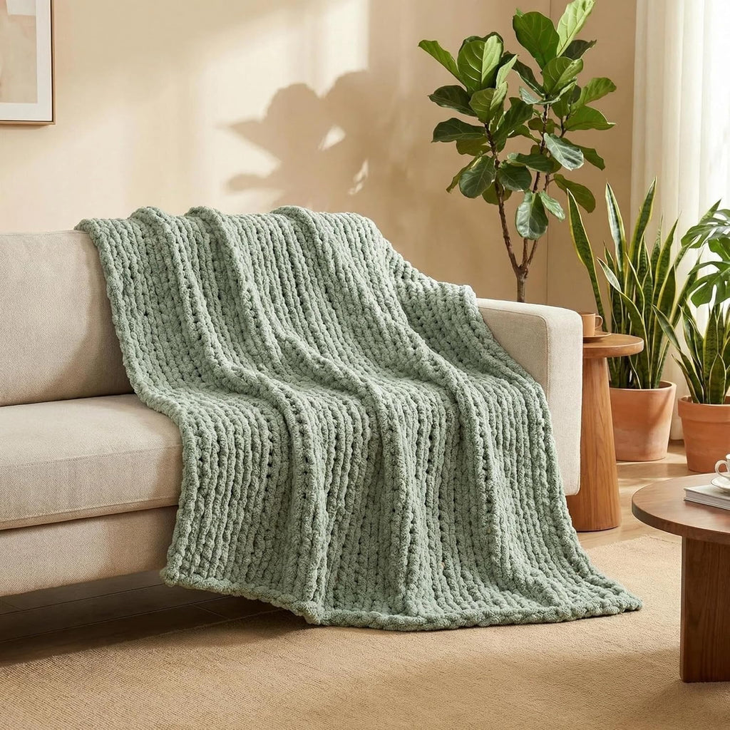 Knit Beige Throw Pillow — 50" - View 2