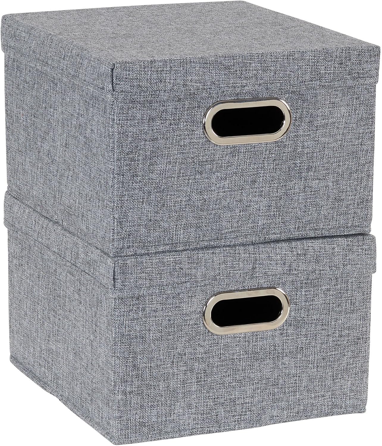 Black Storage Basket — Gray