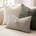 Chenille Boho Blue Throw Pillow Cover — 20" - View 5