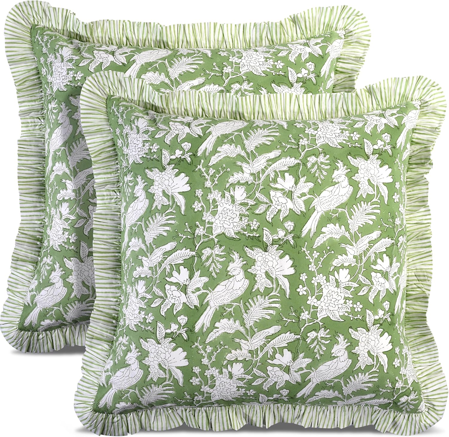 Boho Blue Throw Pillow — 20" — 16" x 16" (Pack of 2)