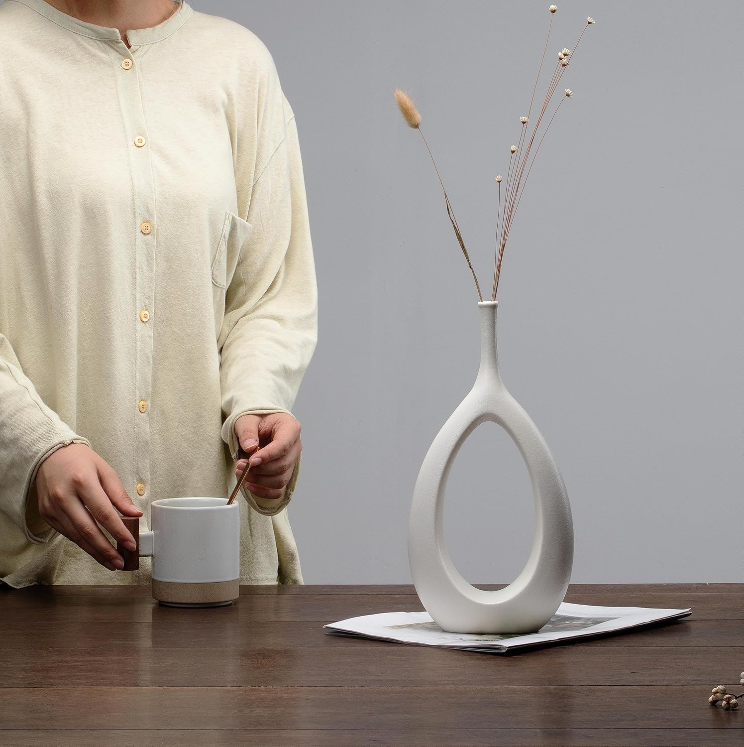 Mid-Century Ceramic Vase Set - View 5