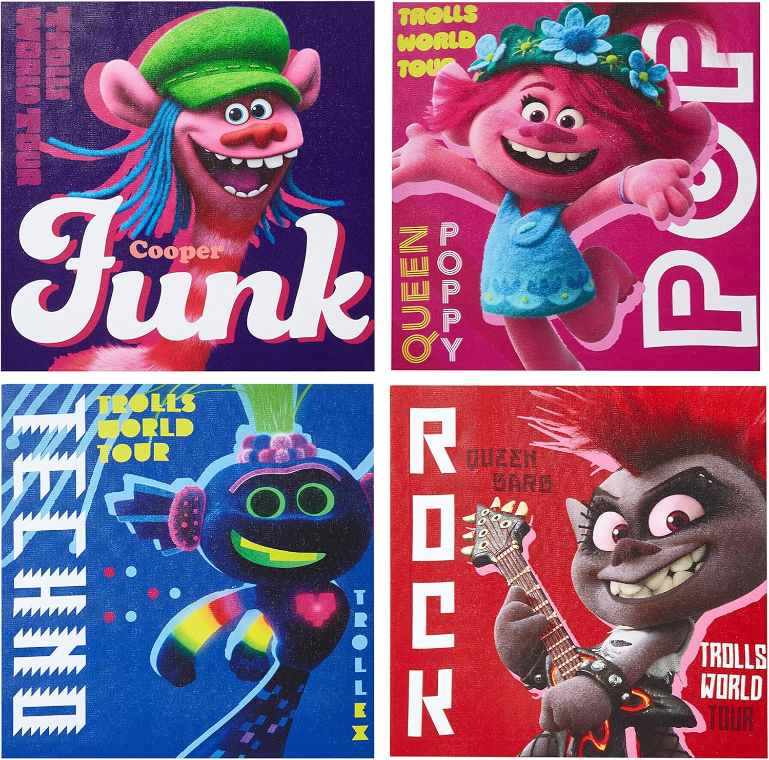Black Canvas Wall Art — 12" — Trolls