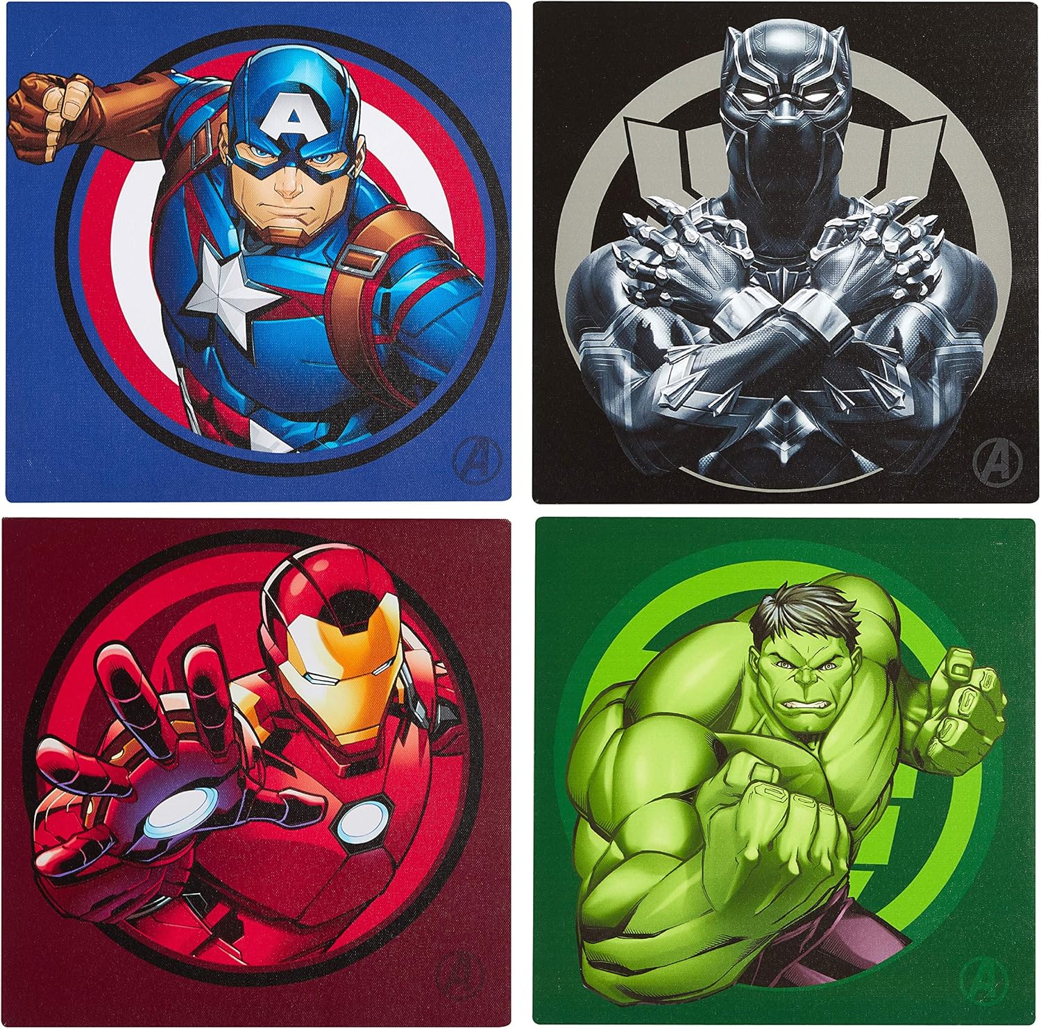 Black Canvas Wall Art — 12" — Avengers