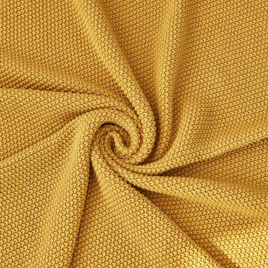 Knit Beige Throw Pillow — 60" - View 4