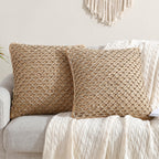 Boho Beige Pillow Cover — 20"