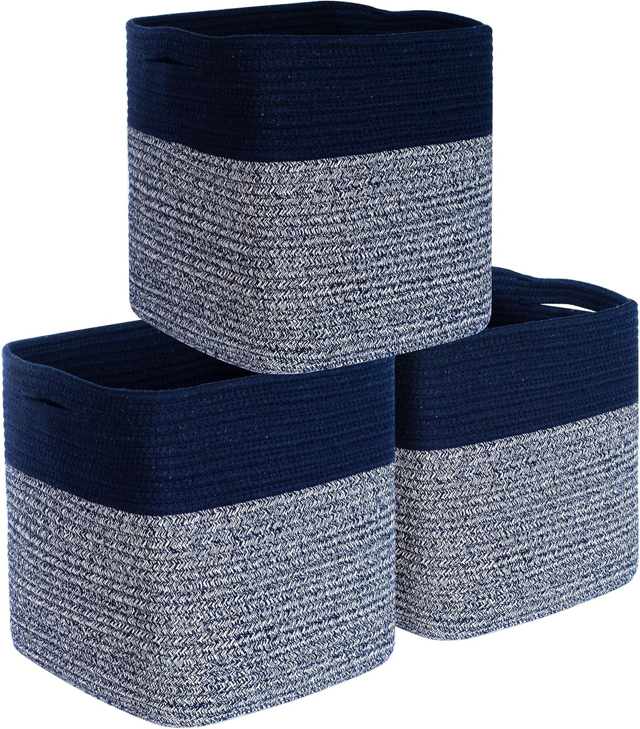 Boho Beige Vase — 11x11 — Navy Blue