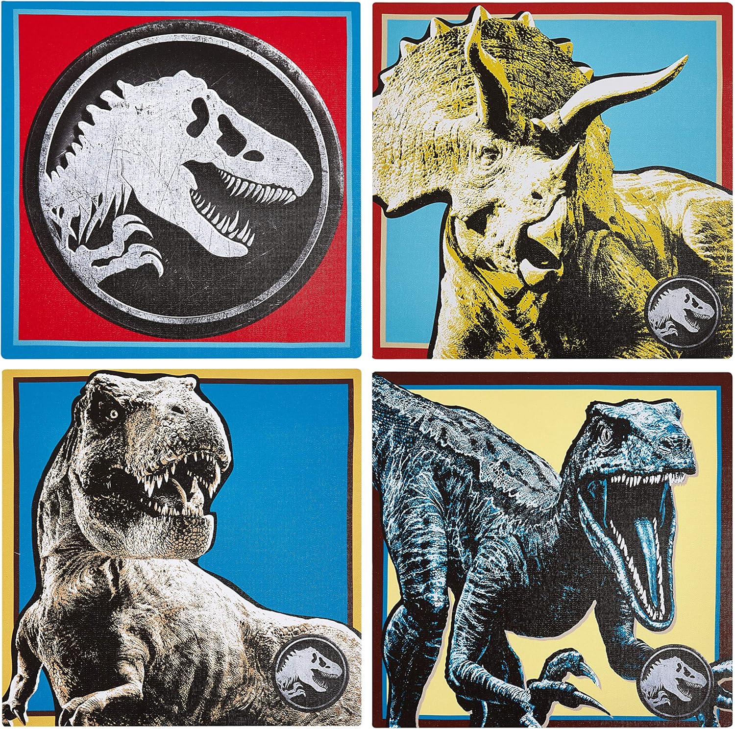 Black Canvas Wall Art — 12" — Jurassic World