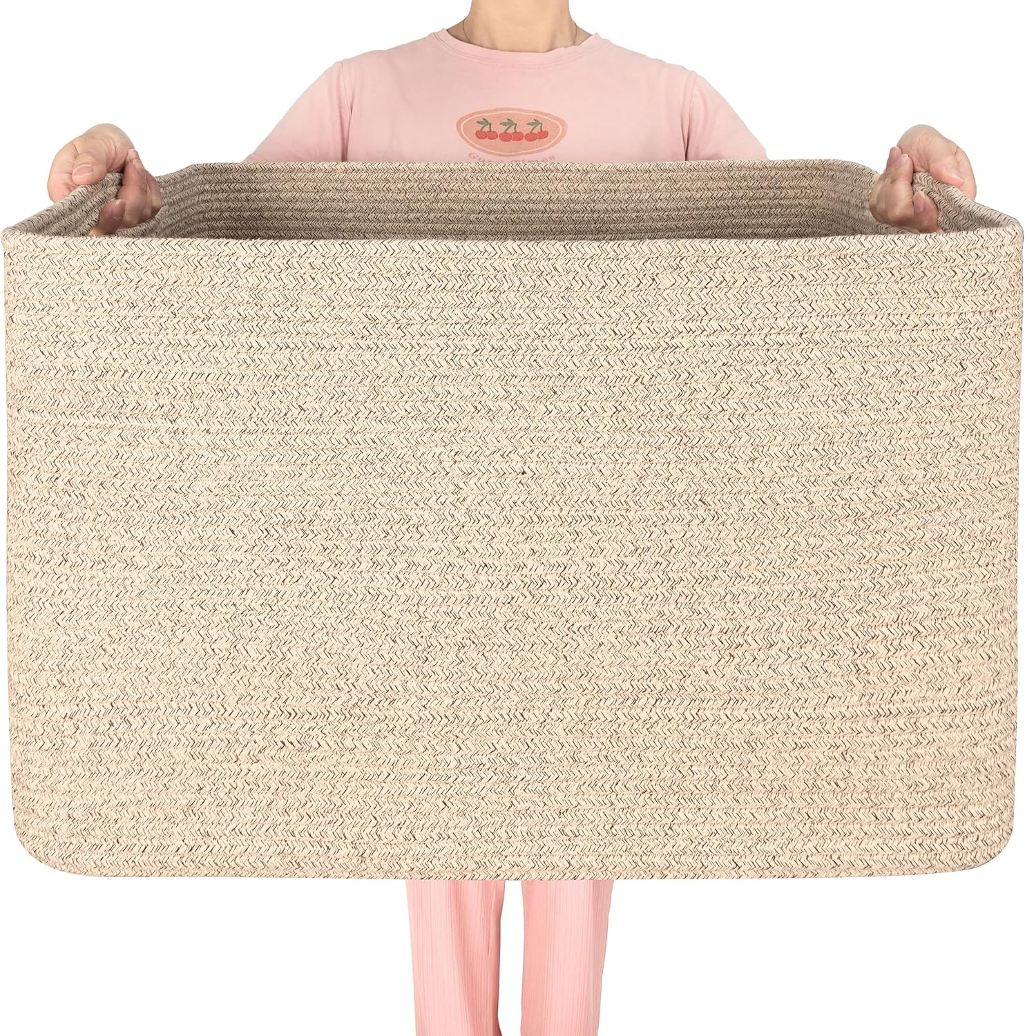 Boho Beige Throw Pillow — 25" — Oatmeal Brown