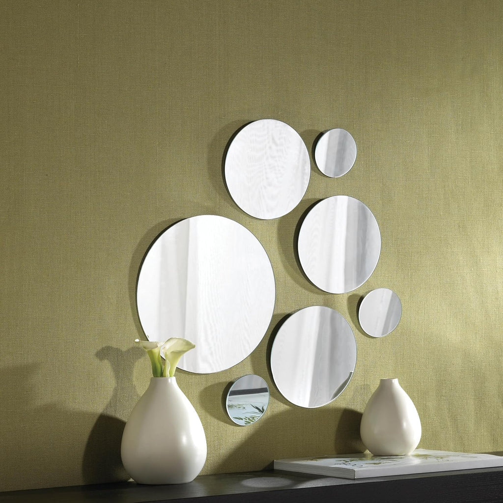 Glass Round Mirror — Set of 7 - View 4