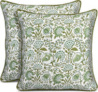 Boho Blue Throw Pillow Cover — 20" — 20" x 20" (Pack of 2)