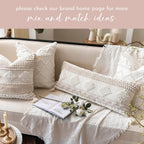 Lumbar Boho Beige Throw Pillow Cover — 36" - View 16