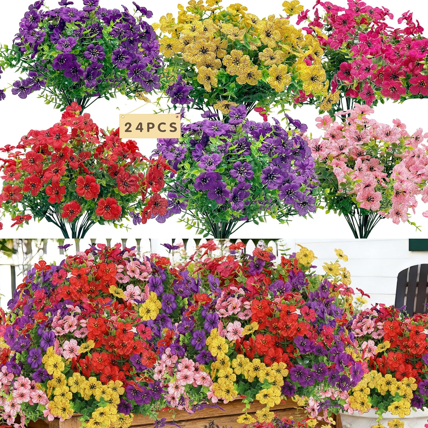 Purple Artificial Plant — Mix 6 Color