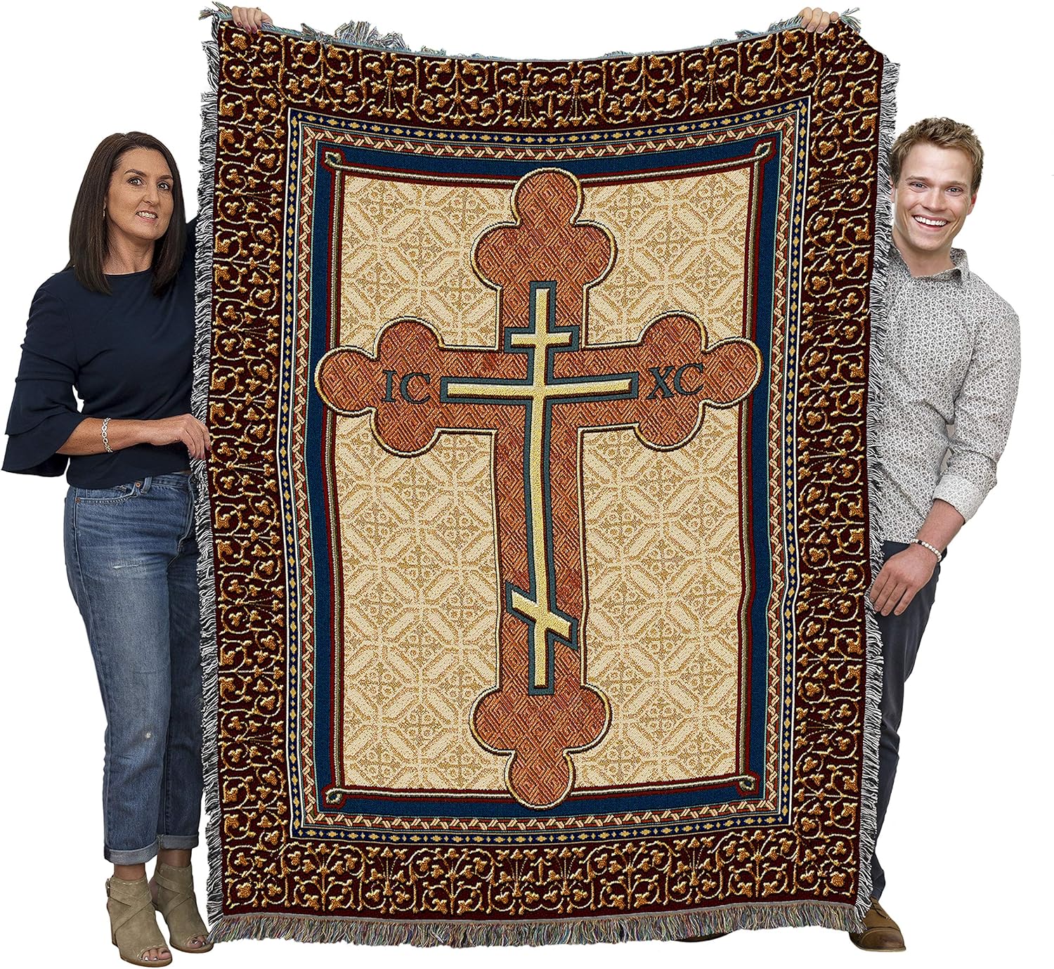 Boho Blue Wall Art — 72x54 — Orthodox Cross