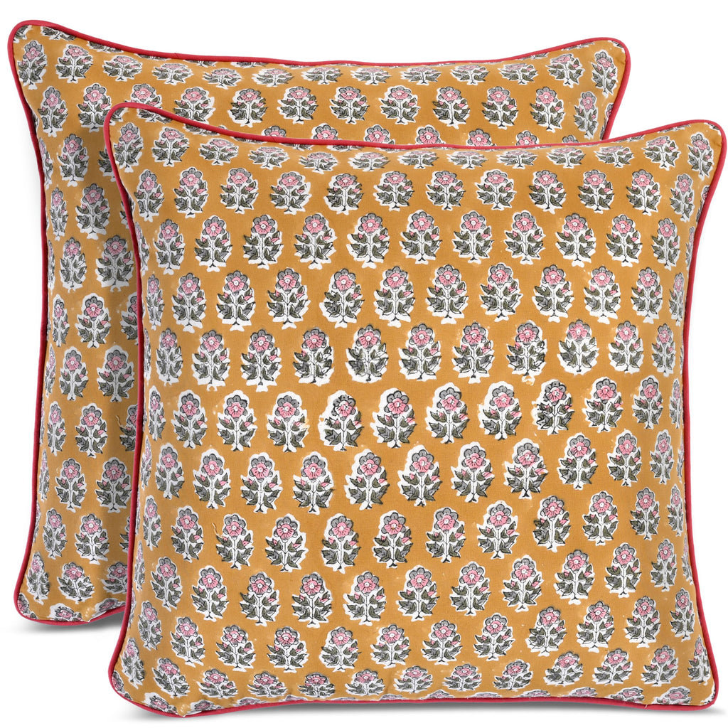 Boho Blue Throw Pillow Cover — 20"