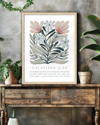 Framed Boho Blue Canvas Wall Art — 16" - View 2