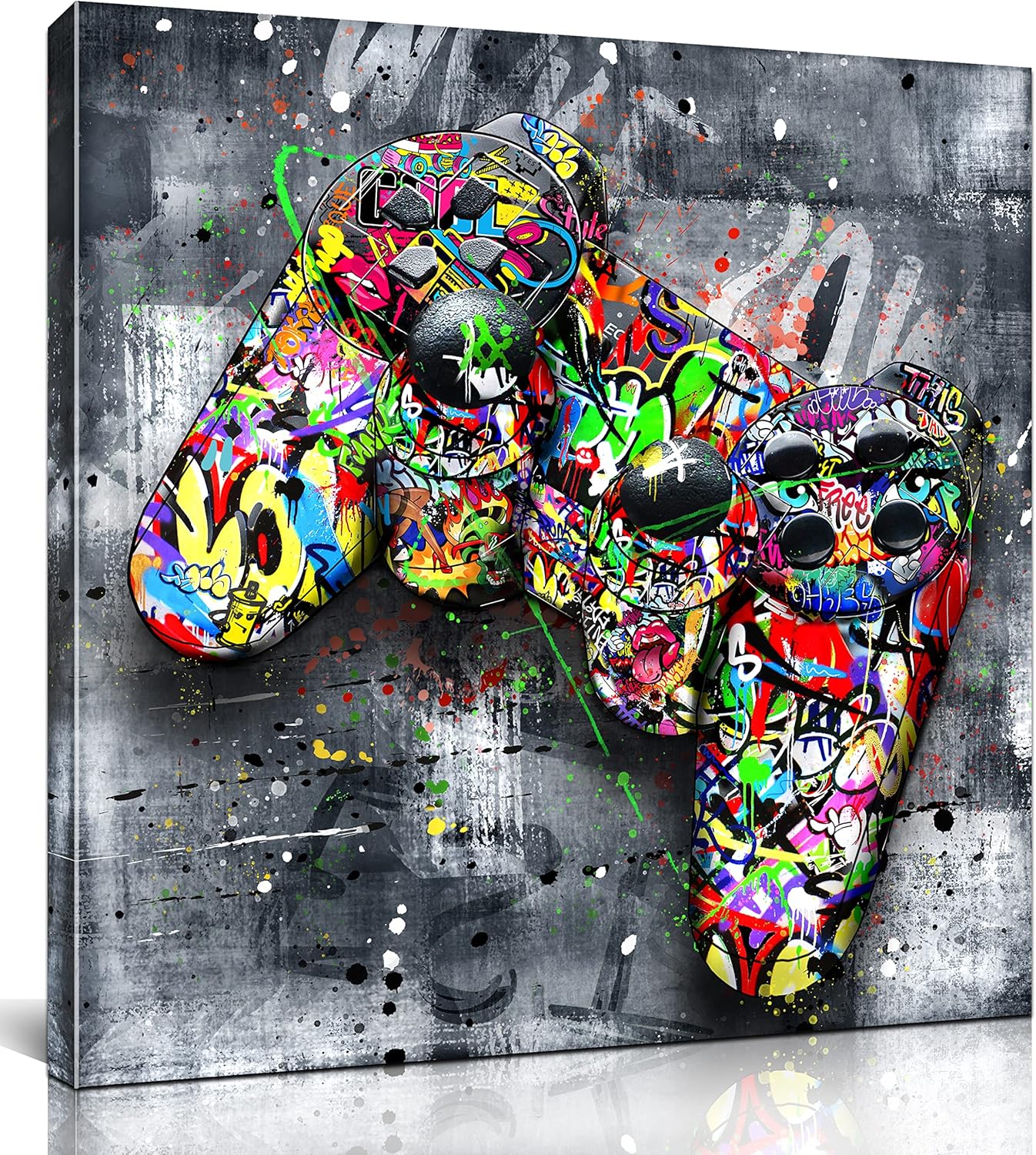 Black Canvas Wall Art — 59" — 30"L x 30"W