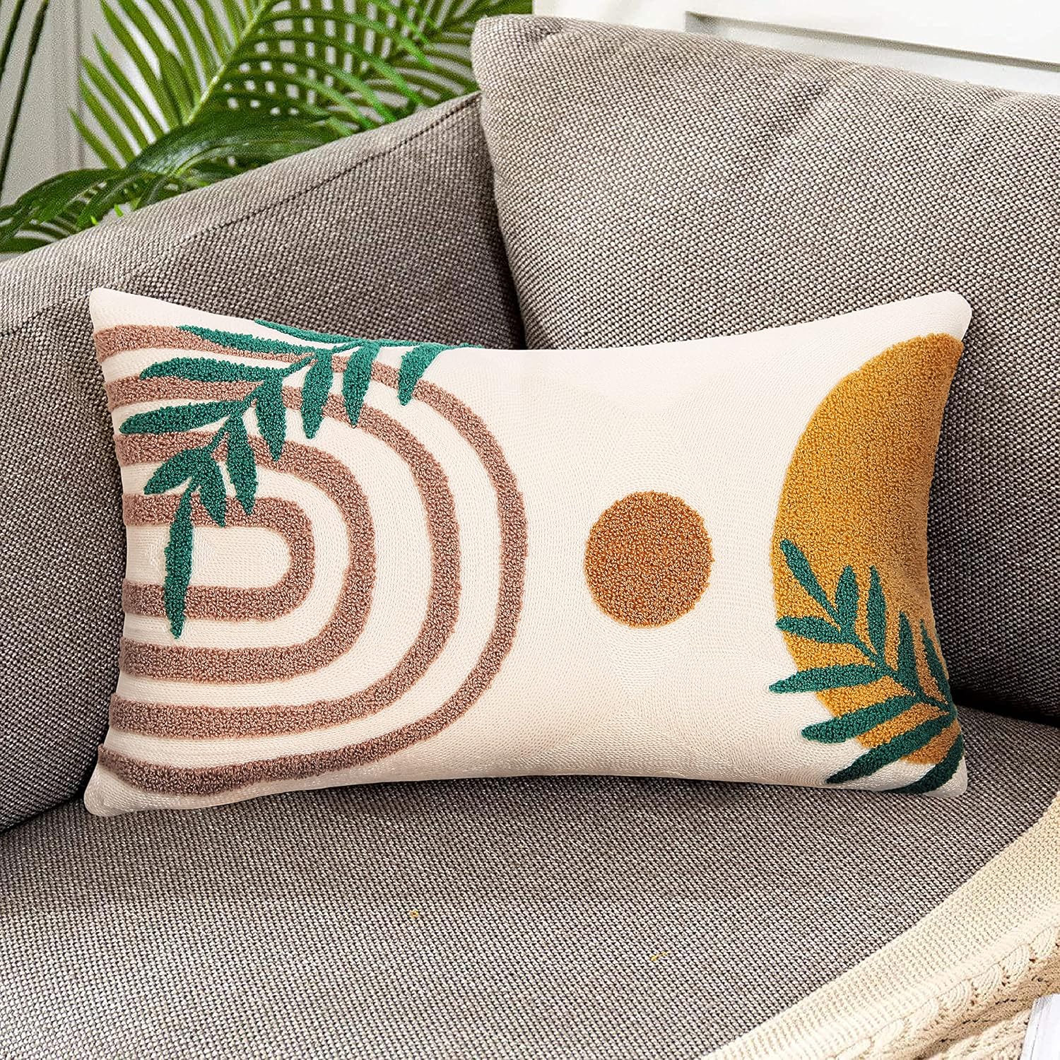 Lumbar Boho Fabric Pillow Cover — 20" — Style a