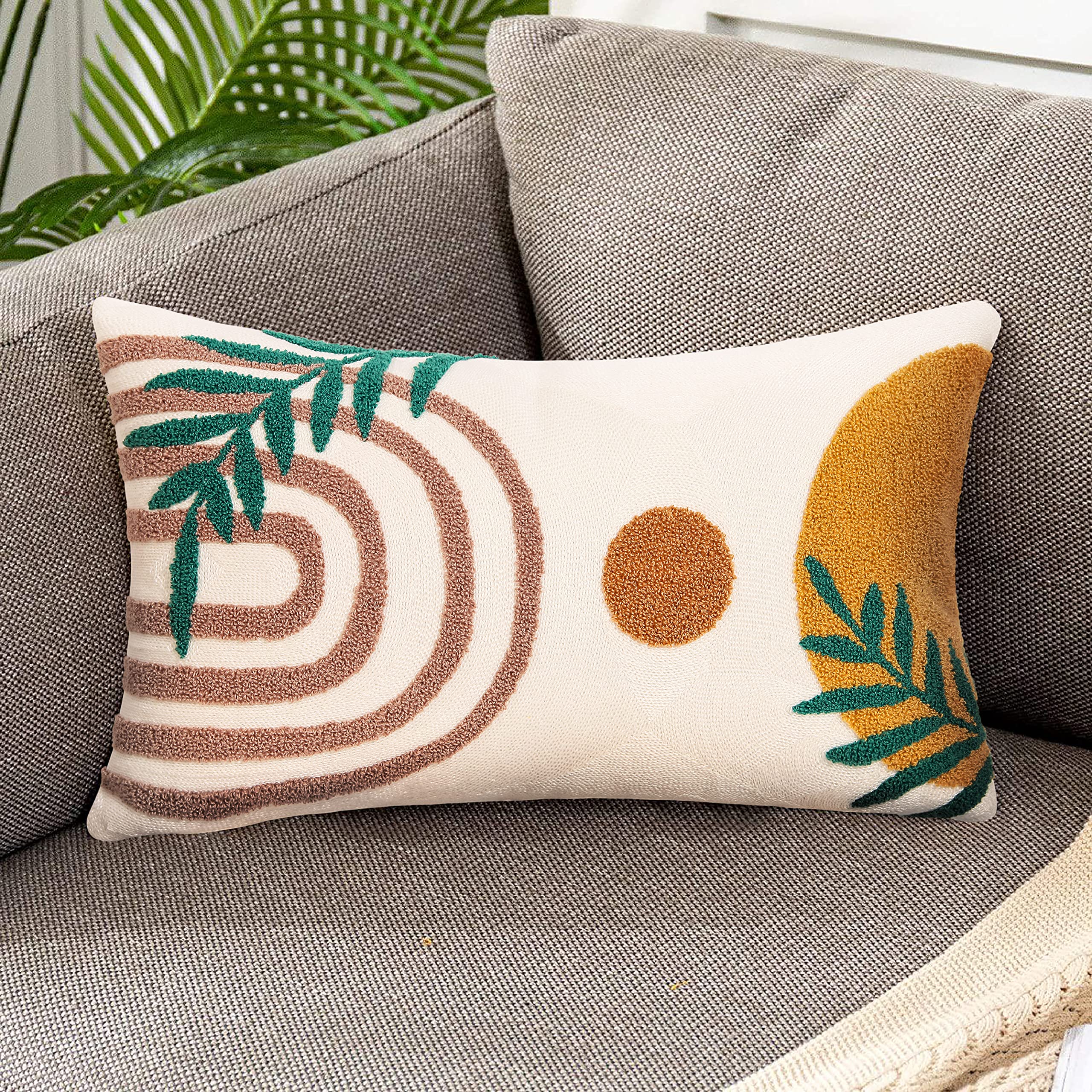 Lumbar Boho Fabric Pillow Cover — 20"