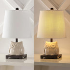 Linen Farmhouse Black Nightstand Lamp — 16" - View 5
